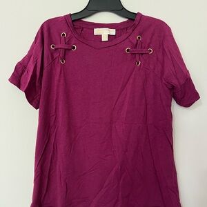 Michael Kors Purple Short Sleeve Top